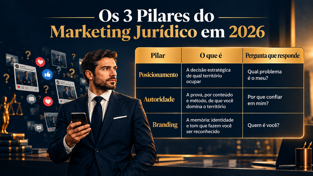 Todo Mundo Posta, Quase Ninguém é Encontrado Os 3 Pilares do Marketing Jurídico em 2026